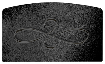 DACRO-601-BK-SH-BK Black Scroll Shimmer Black